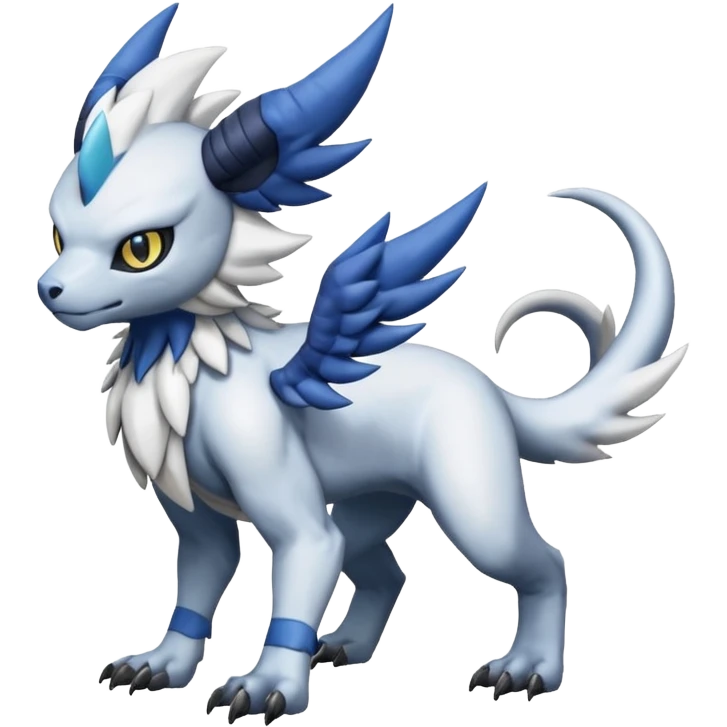 Garurumon-Trico-Amaura-Absol-fusion-creature (full body emoji
