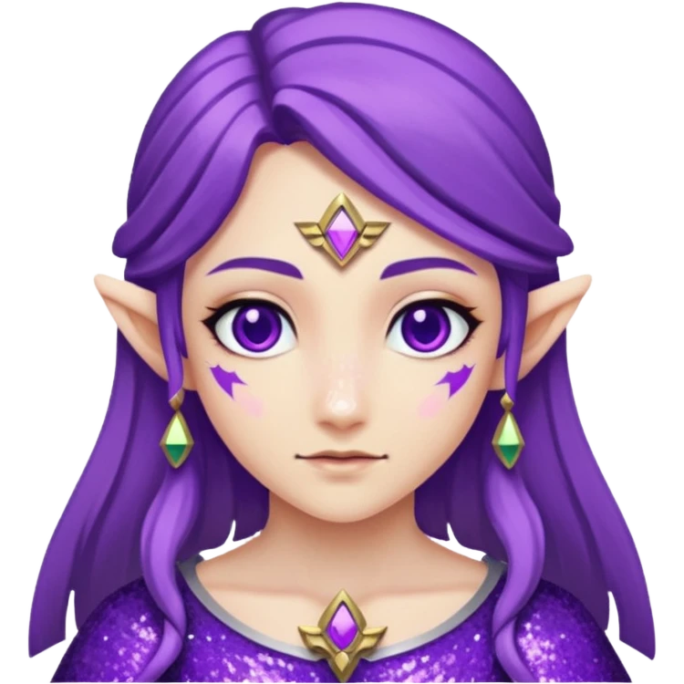 glitter purple zelda emoji