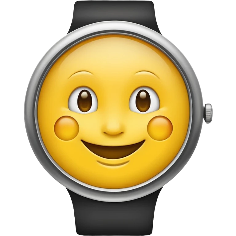 Yellow circle Emoji checking watch  emoji