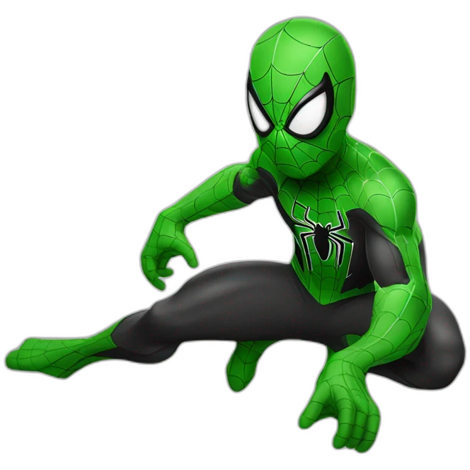 Spiderman green emoji