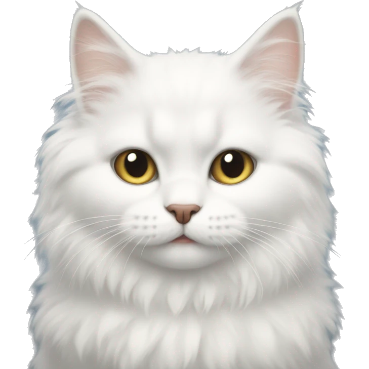 White fluffy kitte  emoji