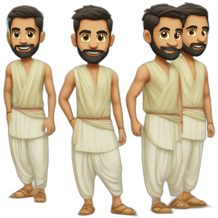 Virat kohli as a South Indian wearing lungi emoji