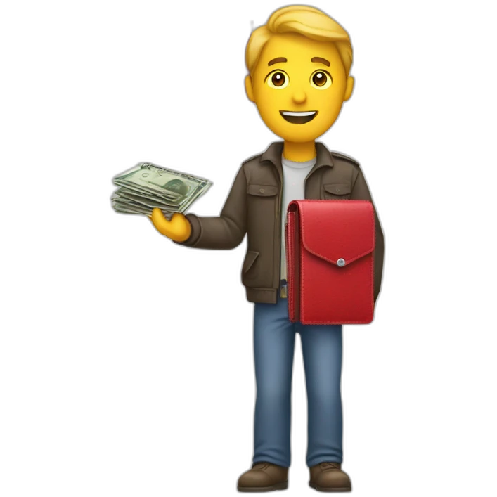 Canada flag man with wallet emoji