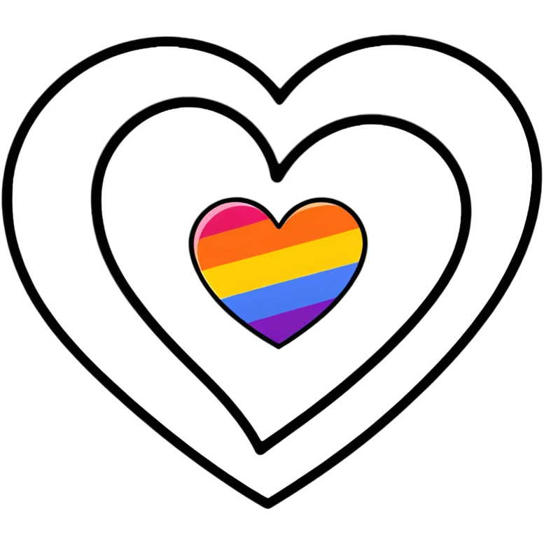 lesbian pride flag heart emoji