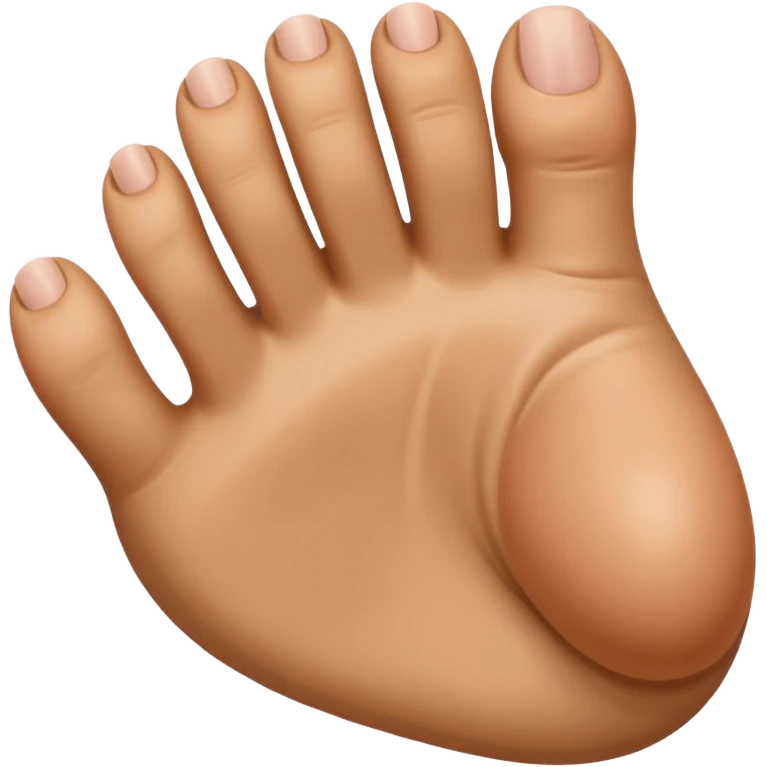 Big toe up rest of toes curled down emoji