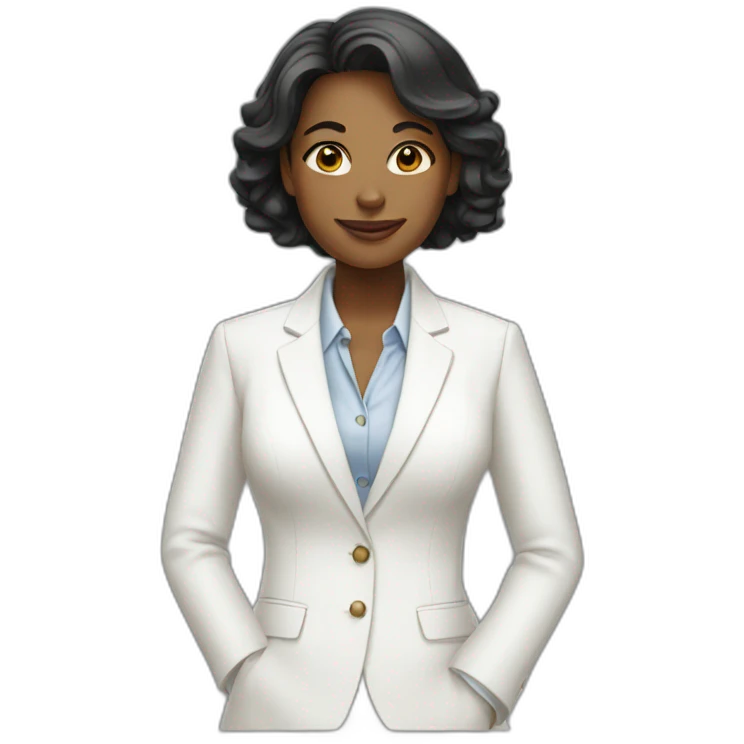 women in white suit emoji