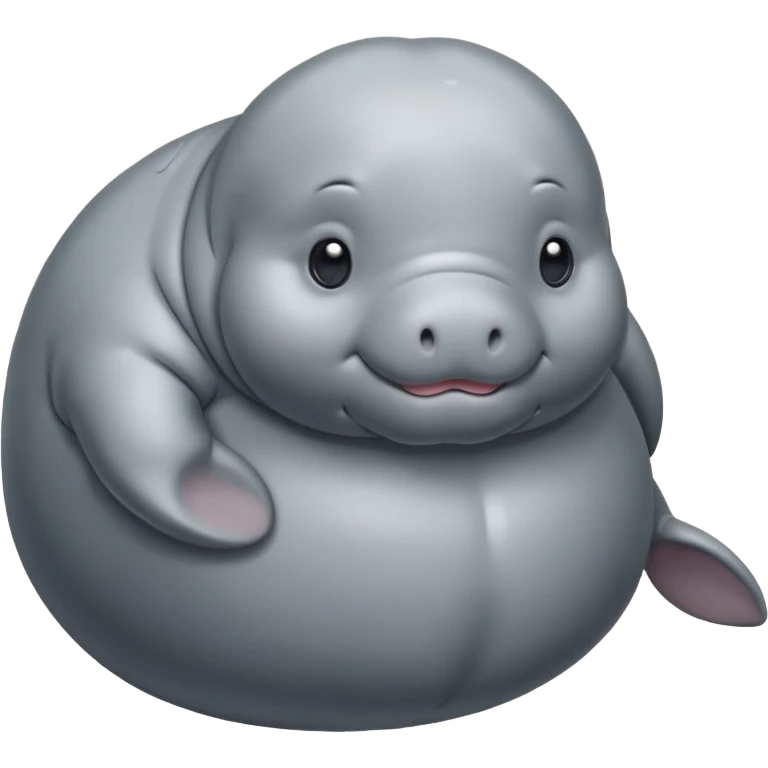 Manatee cute and fat emoji emoji