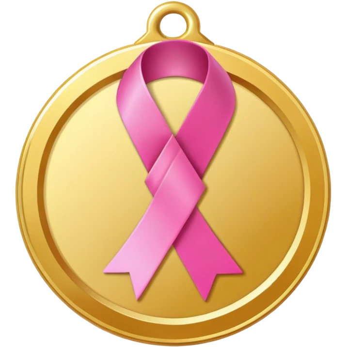 Gold medal with pink elements emoji