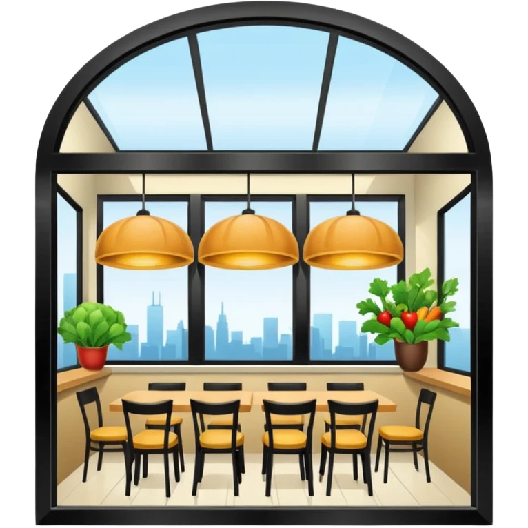healthy food restaurant from outside emoji