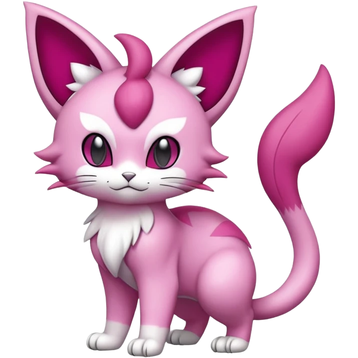 Liepard-Skitty-Delcatty-Pokémon-Fakémon-hybrid-creature (full body) emoji