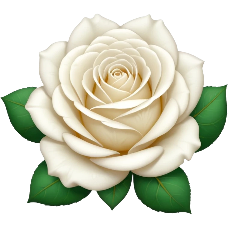 white rose, without green leaves, just flower emoji