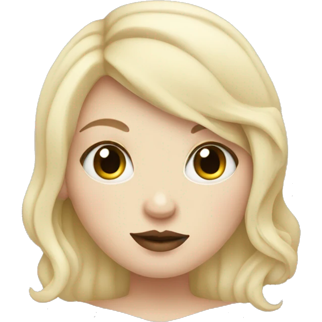 Obese blonde pale girl with tattoos emoji