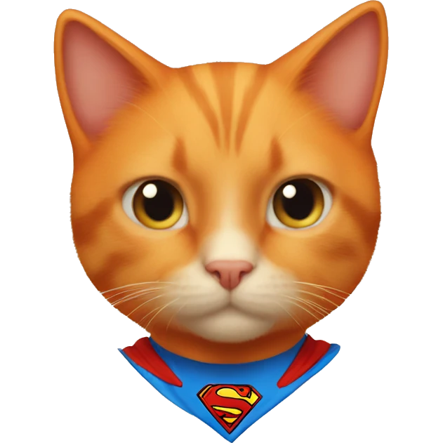orange cat superman emoji