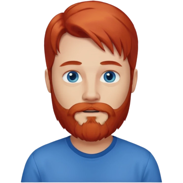 red long hair bearded man with shirt emoji