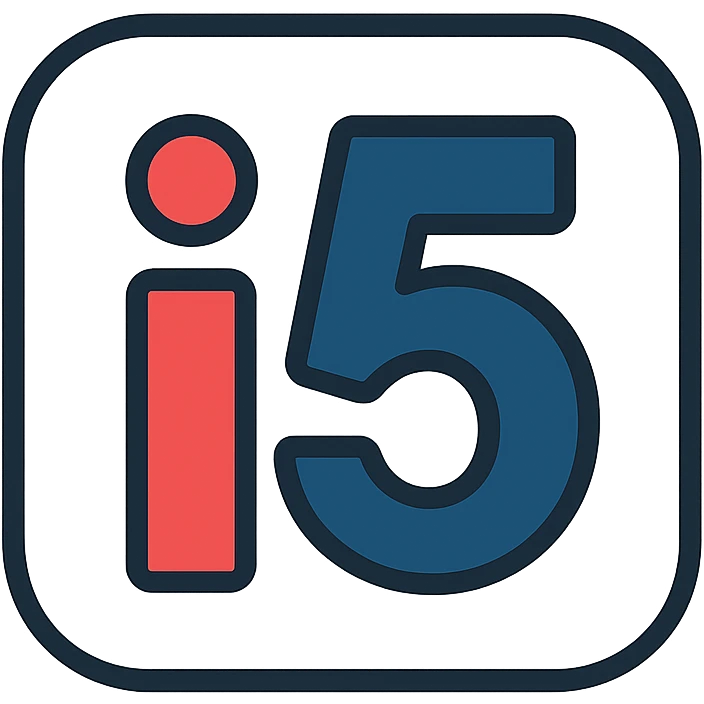 clean modern professional simple flat icon for tech investment firm, no text, i5invest logo emoji