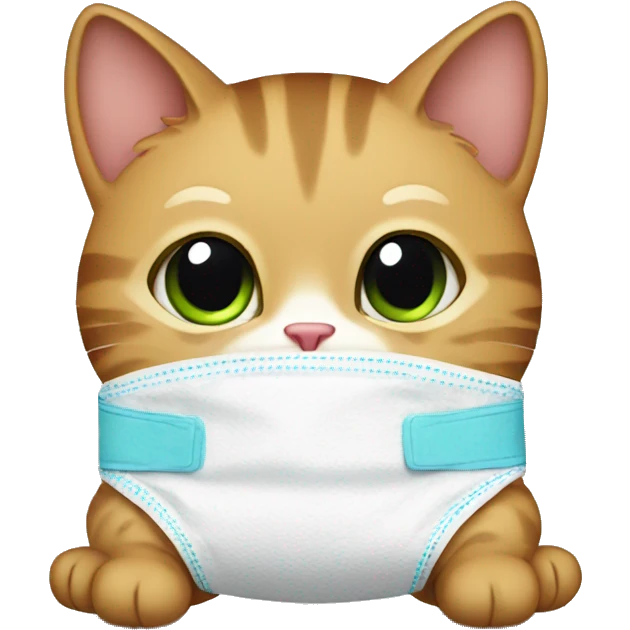 Cat with a diaper  emoji