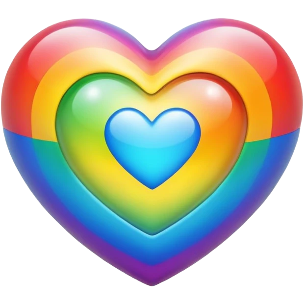 hati pelangi emoji