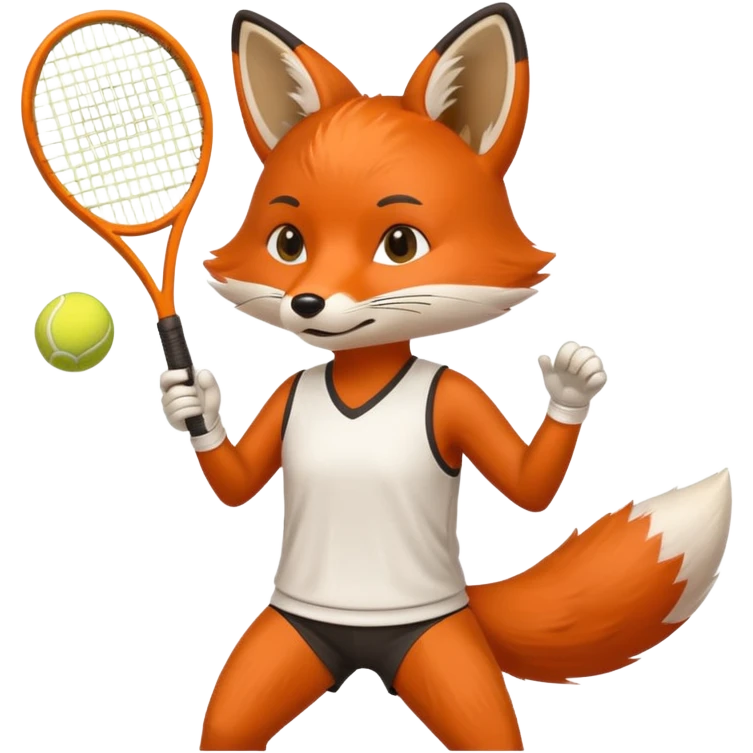 volpe che gioca a tennis emoji