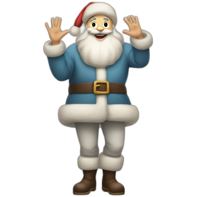 Full height Actively gesturing with hands pale skin Santa Claus emoji