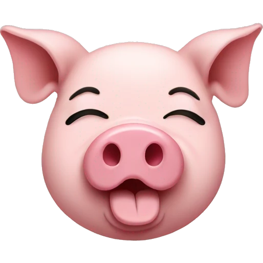 Pig with closed eyes and nails  emoji