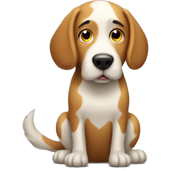 Dog taking a poo emoji