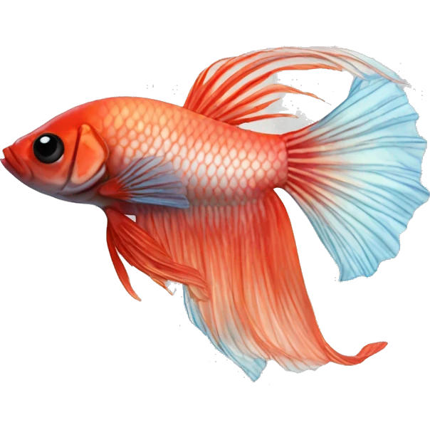 Betta eating shrimp emoji