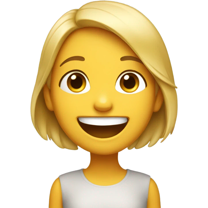 a girl who laughs so hard that she has tears in her eyes. emoji