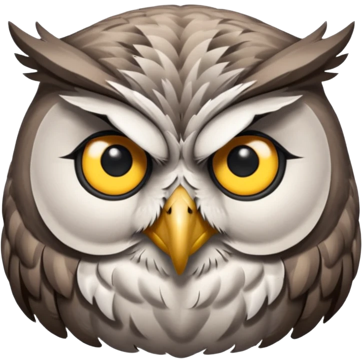 Owl making this face🤨 emoji