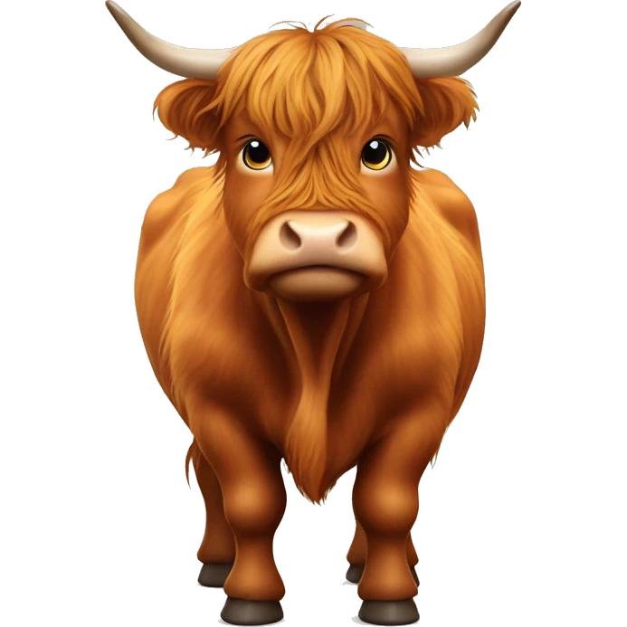 Fatty scottish highland cow emoji