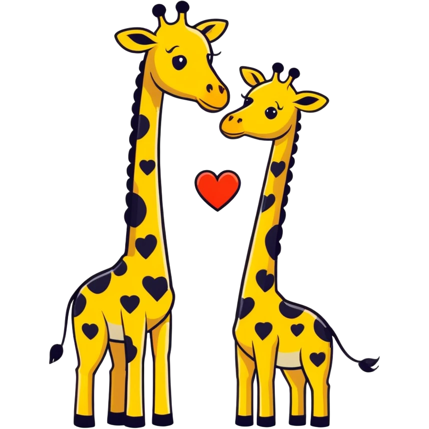 Giraffe love emoji
