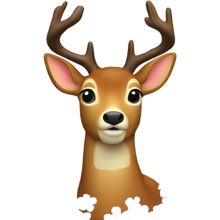 Deer with flowers emoji