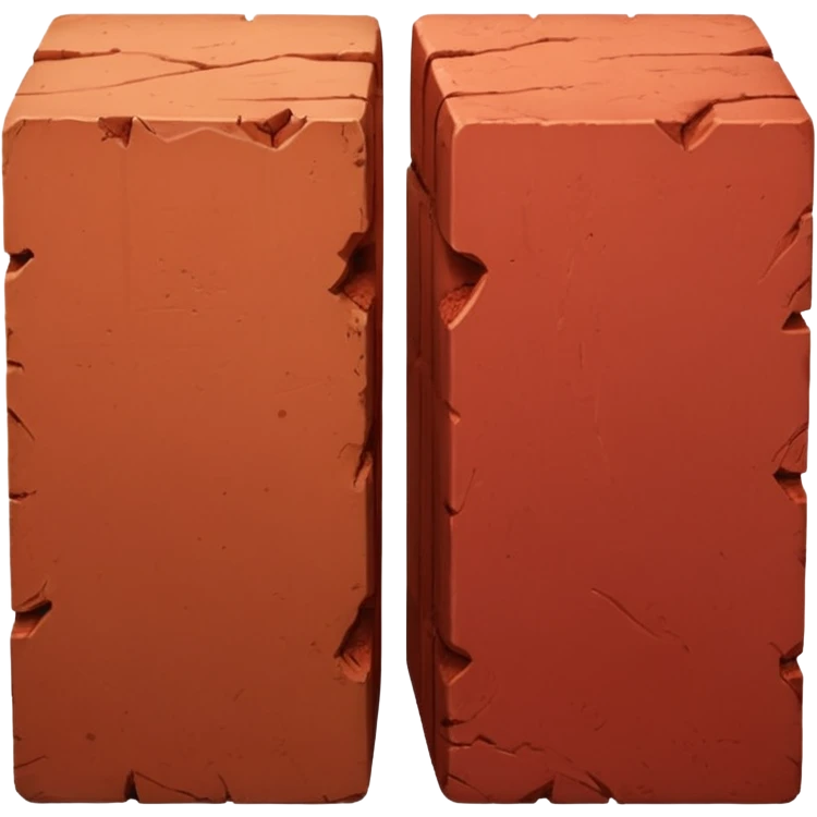 One line two bricks in right and left horizontal  emoji