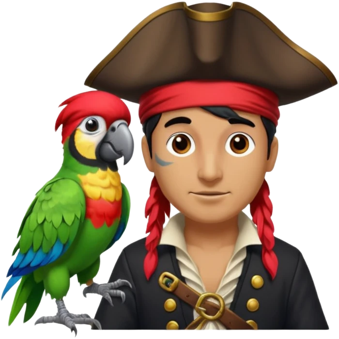 pirate and parrot emoji