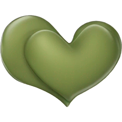 Olive green heart  emoji