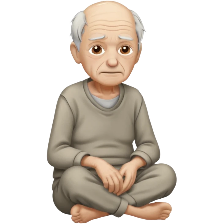 sitting weak old man  emoji