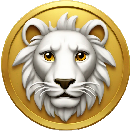 indian rupee gold coin with lion  emoji