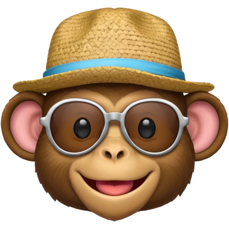 a sunglasses circus monkey emoji