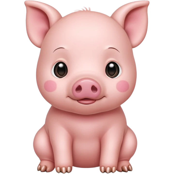 full body of baby pig emoji