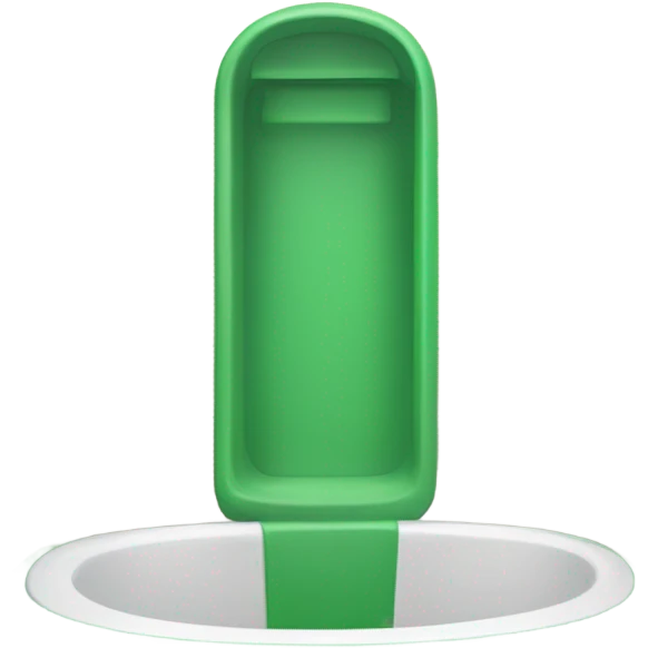 un baño ´publico plástico  portátil color  verde emoji