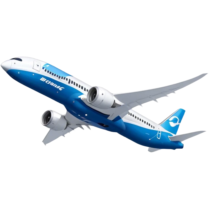Boeing 787 Dreamliner - Boeing (Model Year: 2022) (Iconic colour: White with blue) emoji