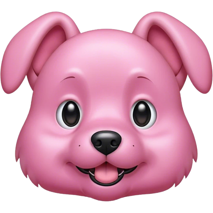 Pink dog  emoji