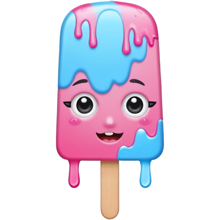popsicle with eyes and headband wearing emoji