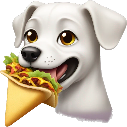 dog eating taco  emoji