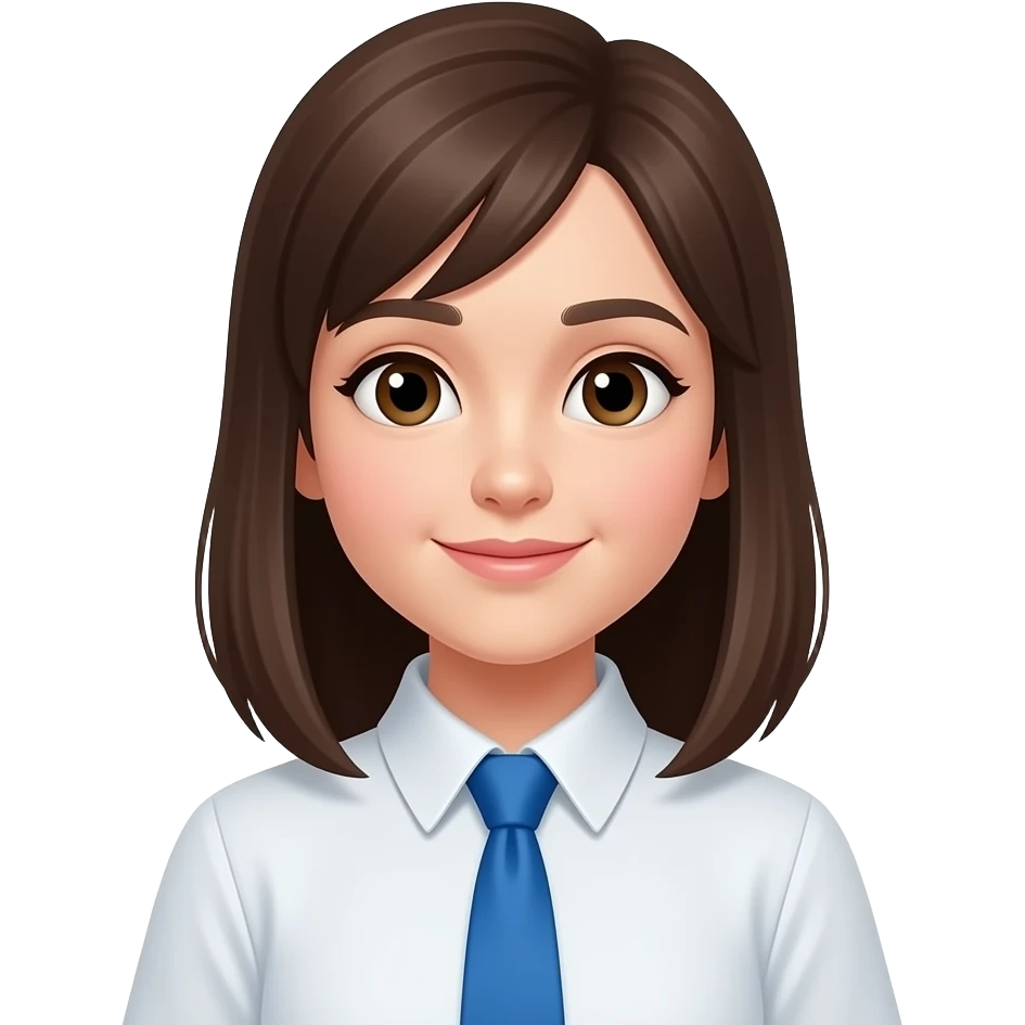 girl wear a vibrant blue tie emoji