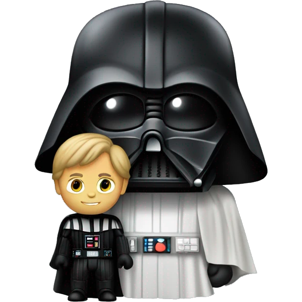 Darth Vador with Luke Skywalker emoji