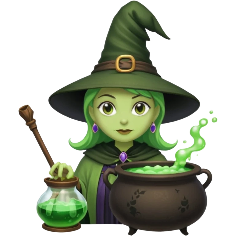 green witch cooking potion emoji