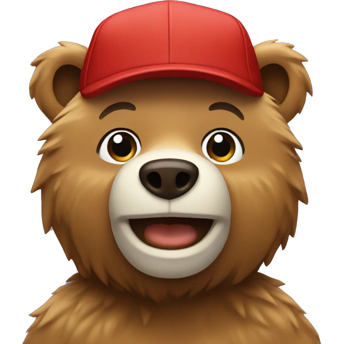 bear with cap emoji