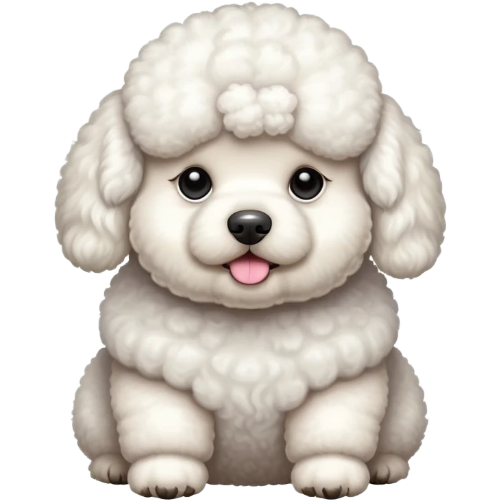 white poodle fat emoji