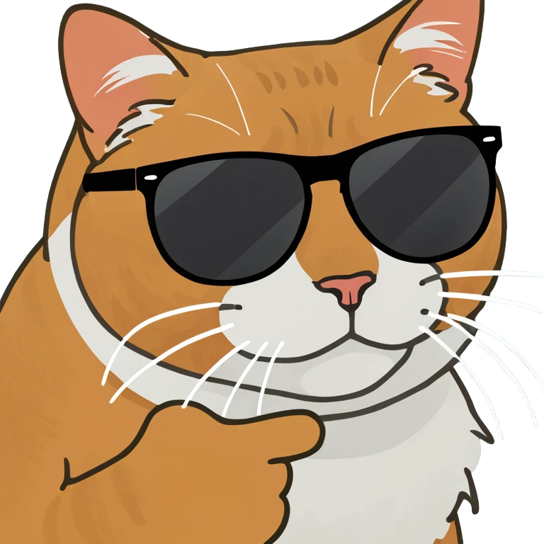 Cat with sunglasses emoji