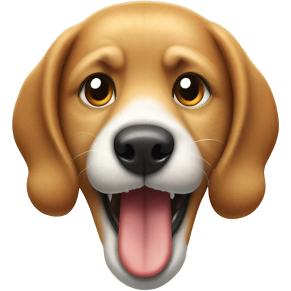 Dog saying arf emoji